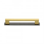 M Marcus Heritage Brass Metro Design Cabinet Pull with Plate 128mm Centre to Centre